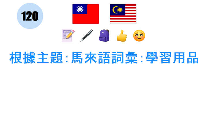 根據主題：馬來語詞彙：學習用品